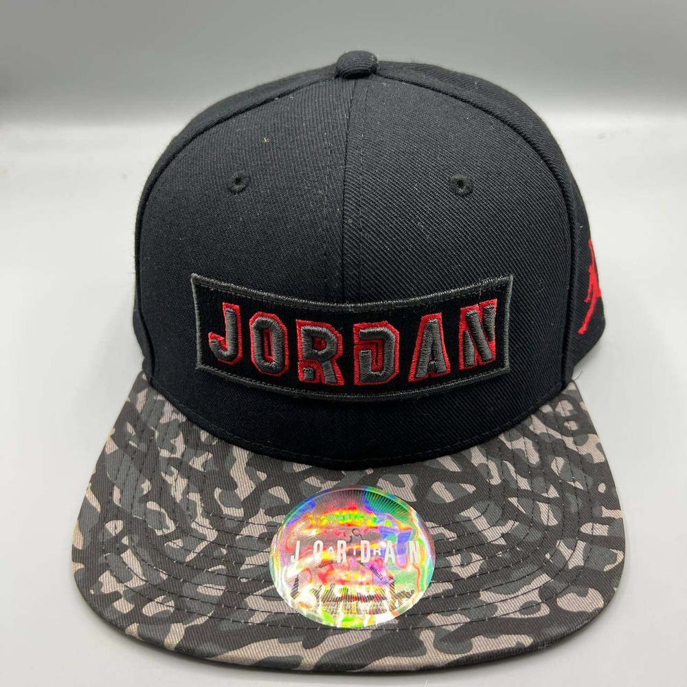 Air Jordan Hat Men Black Cement Elephant Embroidered Jumpman Snap Back Cap
